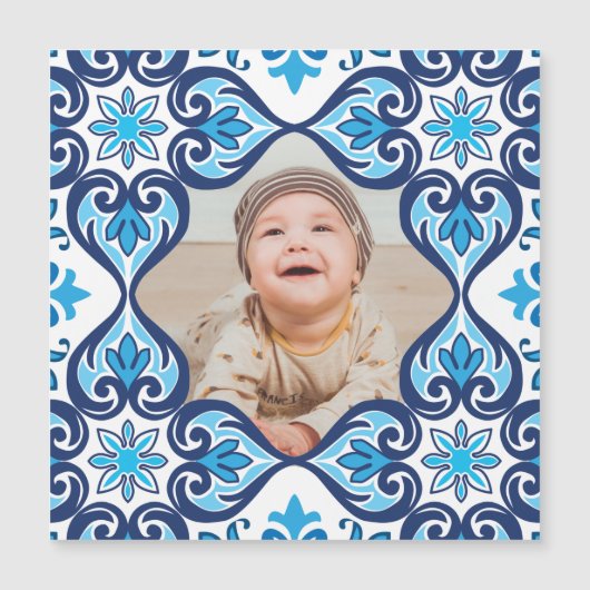 独自の写真、青と白のアズレホス (正面)