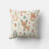 独自の冬のかわいい動物の作成 クッション (裏面)