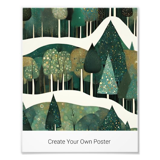 独自の冬のクリスマス引用文を作成 フォトプリント (正面)