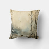 独自の冬のヴィンテージを作成 クッション (裏面)