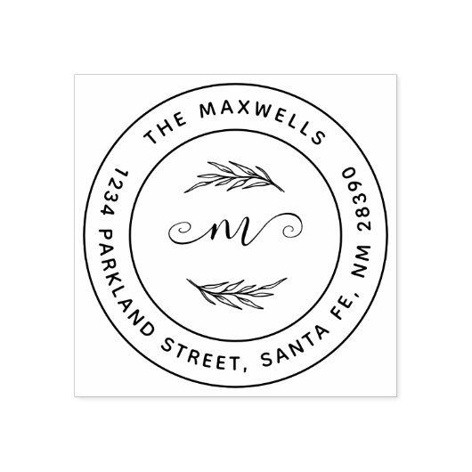 独自の分岐ファミリ名を作成差出人住所 ラバースタンプ (インプリント)