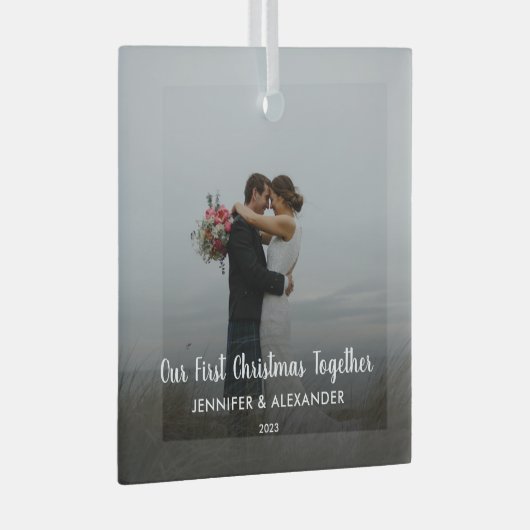 独自の初めてのクリスマスを作成 ガラスオーナメント (正面右)