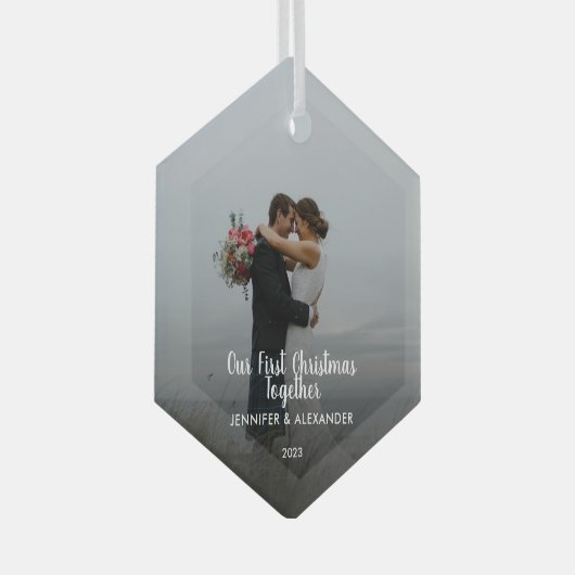 独自の初めてのクリスマスを作成 ガラスオーナメント (正面右)