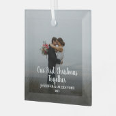 独自の初めてのクリスマスを作成 ガラスオーナメント (正面左)