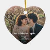 独自の初めてのクリスマスを作成 セラミックオーナメント (正面)