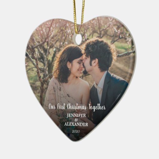 独自の初めてのクリスマスを作成 セラミックオーナメント (左)