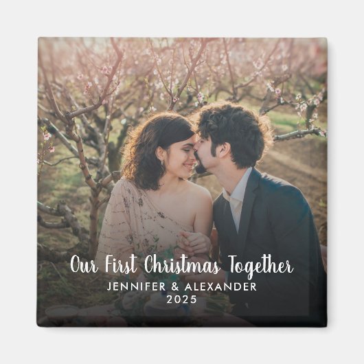 独自の初めてのクリスマスを作成 マグネット (正面)