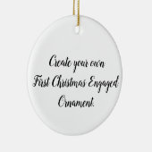独自の初めてのクリスマス婚約したオーナメント セラミックオーナメント (右)