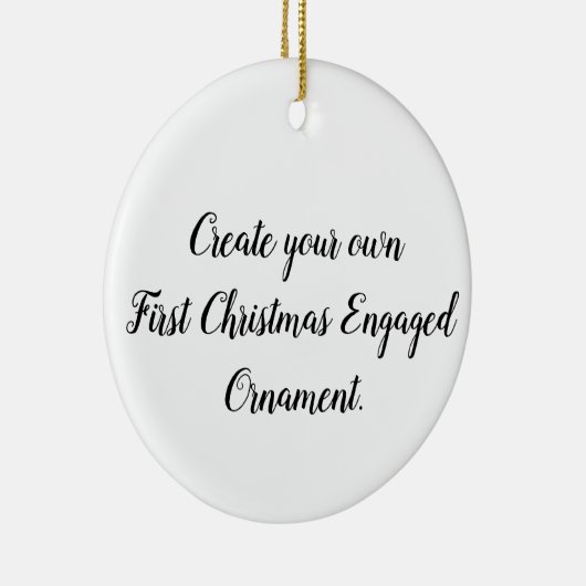 独自の初めてのクリスマス婚約したオーナメント セラミックオーナメント (右)