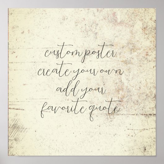 独自の動揺してヴィンテージグランジスタイル ポスター (正面)