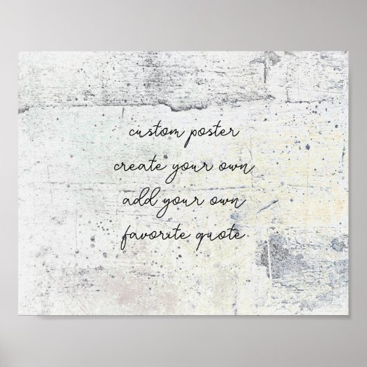 独自の動揺して追加文字グレーを作成グランジする ポスター (正面)