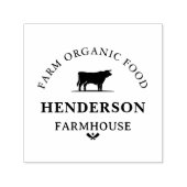 独自の動物の農家のレトロロゴを作成 セルフインキングスタンプ (デザイン)