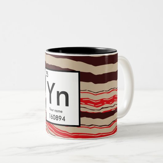 独自の化学元素を作成 ツートーンマグカップ (正面右)