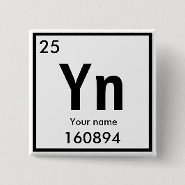 独自の化学要素を作成します。正方形ボタン 缶バッジ