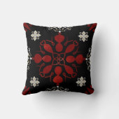 独自の北欧の雪片を作成する クッション (裏面)