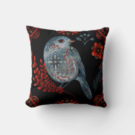 独自の北欧の青い鳥を作成 クッション