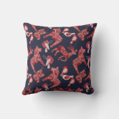 独自の北欧の馬と鳥を作成 クッション (裏面)