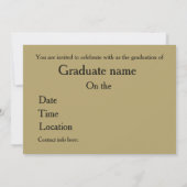 独自の卒業カスタマイズ招待状の作成 招待状 (裏面)