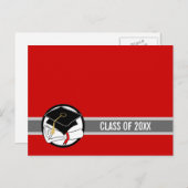 独自の卒業ポストカードを作成するディプロマレッド1 案内ポストカード (正面/裏面)