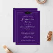 独自の卒業招待状テンプレートの作成 ノートカード (正面/裏面インサイチュ)