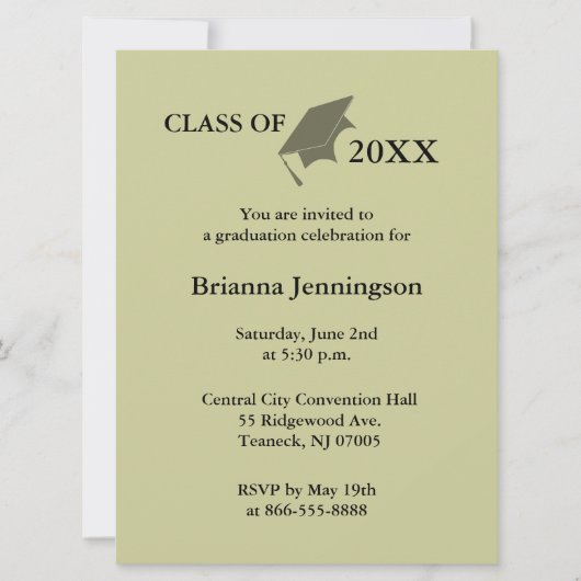 独自の卒業招待状4 招待状 (正面)