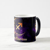 独自の占星術の作成〔占星術の〕十二宮図射手座 モーフィングマグカップ (正面右)