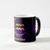 独自の占星術を作成〔占星術の〕十二宮図Aquarius モーフィングマグカップ (正面右)