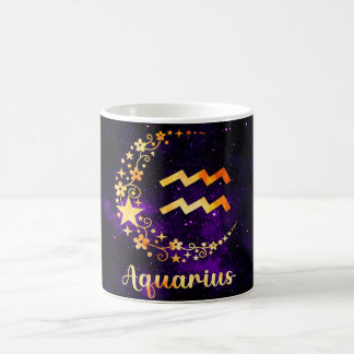 独自の占星術を作成〔占星術の〕十二宮図Aquarius モーフィングマグカップ