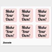 独自の印刷をカスタム行う スクエアシール (シート)