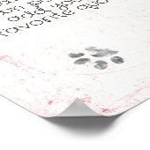 独自の可愛い犬のpaw印刷を作成する追加文字 ポスター (角)