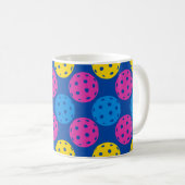 独自の名前でSip & Smash pickleball コーヒーマグカップ (正面右)