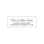 独自の名前のスクリプエレガントト差出人住所の作成 セルフインキングスタンプ (デザイン)