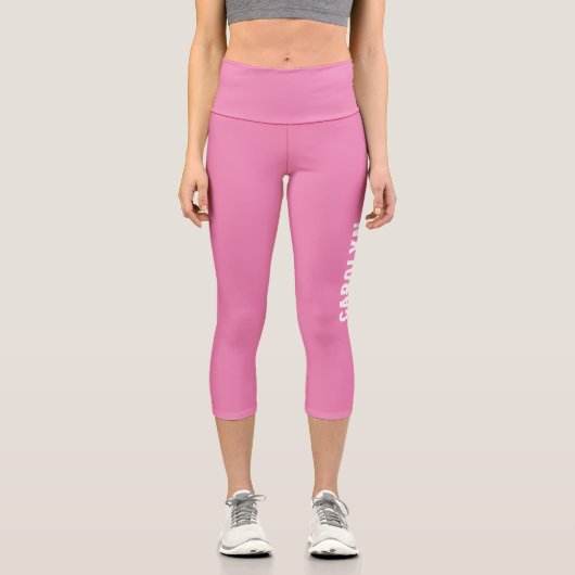 独自の名前のパーソナライズされたレギンス カプリレギンス (正面)