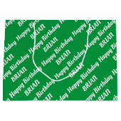 独自の名前の作成誕生日大抱き枕 ラージペーパーバッグ (正面)