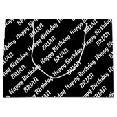 独自の名前の作成誕生日 ラージペーパーバッグ (正面)