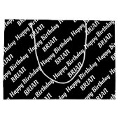 独自の名前の作成誕生日 ラージペーパーバッグ (裏面)