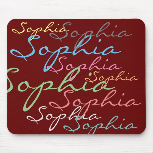 独自の名前の文字書を作ユニーク成 マウスパッド (正面)