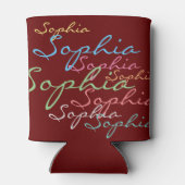 独自の名前の文字書を作ユニーク成 缶クーラー (裏面)