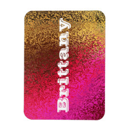 独自の名前の色合いピンク&金ゴールドプレミアムマグネット マグネット