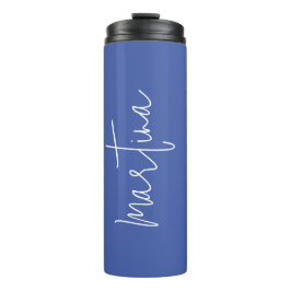 独自の名前の青エレガント平野シンプル書道 タンブラー