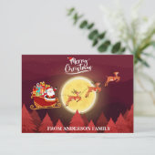 独自の名前をカスタムするとフォトクリスマスカードの作成 サンキューカード (スタンド正面)