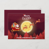 独自の名前をカスタムするとフォトクリスマスカードの作成 サンキューカード (正面/裏面)