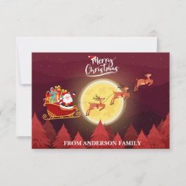 独自の名前をカスタムするとフォトクリスマスカードの作成 サンキューカード