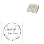 独自の名前をカスタムすると差出人住所ウッドを作成 ラバースタンプ (押印)