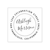 独自の名前をカスタムすると差出人住所ウッドを作成 ラバースタンプ (インプリント)