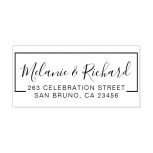 独自の名前をカスタムすると差出人住所木材の作成 ラバースタンプ