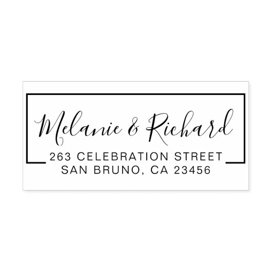 独自の名前をカスタムすると差出人住所木材の作成 ラバースタンプ (インプリント)