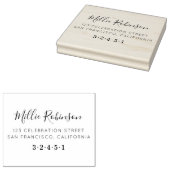 独自の名前をカスタムするスクリプト差出人住所 ラバースタンプ (押印)