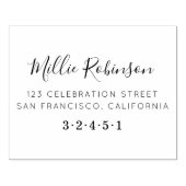 独自の名前をカスタムするスクリプト差出人住所 ラバースタンプ (インプリント)