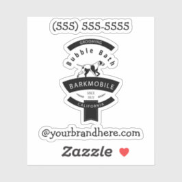 独自の名前をカスタムするドッグロゴの作成 シール